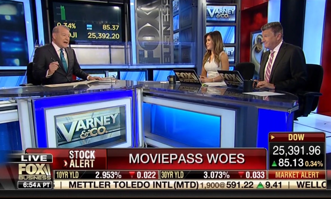 A fox news tv screen with a man and a woman talking.