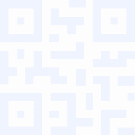 A qr code on a blue background.